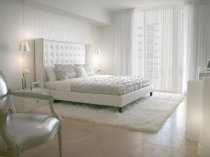 Elegant White Bedroom Rug Curtain Classic Chair Russian Interior Design