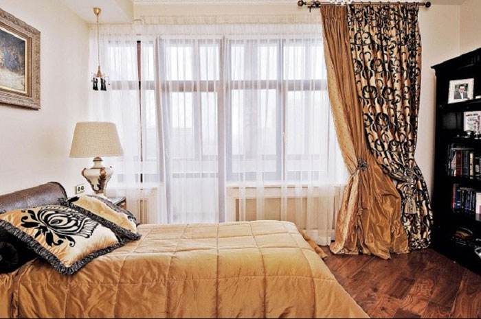 Фото шторы для спальни в стиле эклектика